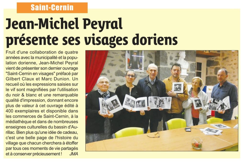 article journal photographe cantal